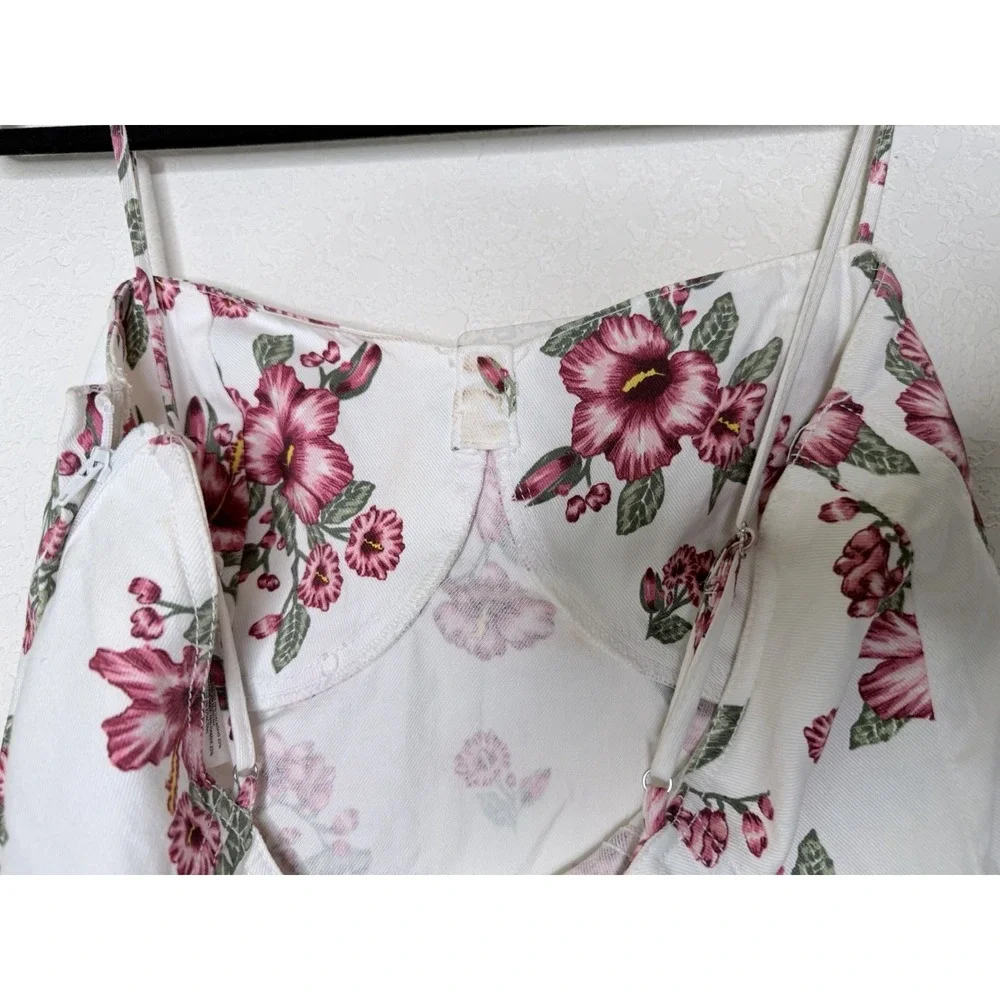 Divided Floral Bodycon Coquette Y2K Dress‎ Sz 14 Romantic Bodycon Babydoll